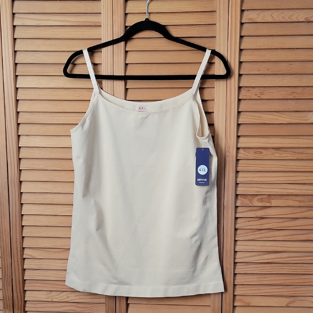 EMPETUA Seamless Adjustable Straps Shapewear Tank Cami Nude Beige 4XL
